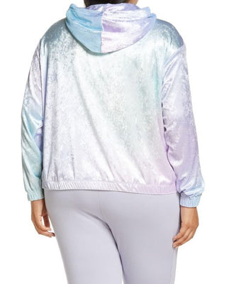 Nike Women's Sportswear Velour Hoodie Blue Size 3X