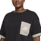 Camiseta Nike Feminina de Algodão com Bolso Preta Tamanho 3X