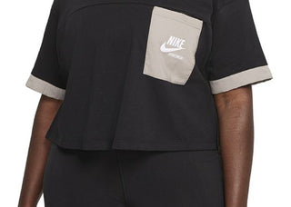 Camiseta Nike Feminina de Algodão com Bolso Preta Tamanho 3X
