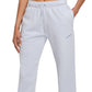 Calça de moletom Nike feminina de cintura média, cinza, tamanho 1X