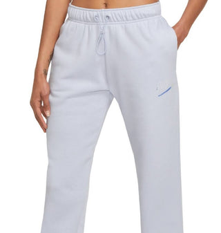 Calça de moletom Nike feminina de cintura média, cinza, tamanho 1X