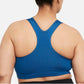 Sutiã esportivo Nike Dri Fit de suporte médio feminino, azul, tamanho 1X
