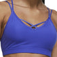 Sutiã esportivo Nike feminino com tiras, azul, tamanho médio
