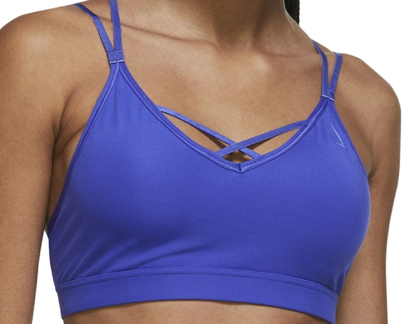Sutiã esportivo Nike feminino com tiras, azul, tamanho médio