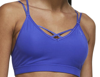 Sutiã esportivo Nike feminino com tiras, azul, tamanho médio