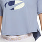 Top curto Nike Dri Fit One feminino, azul, tamanho XS