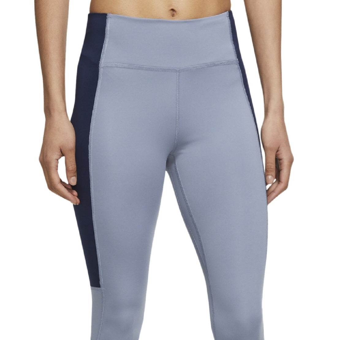 Calça legging Nike feminina para treino e fitness, azul, tamanho médio