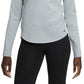 Camisa Nike Therma Fit Manga Longa Feminina Cinza Tamanho X-G