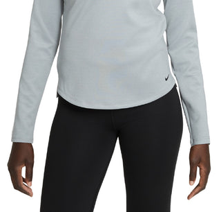 Camisa Nike Therma Fit Manga Longa Feminina Cinza Tamanho X-G