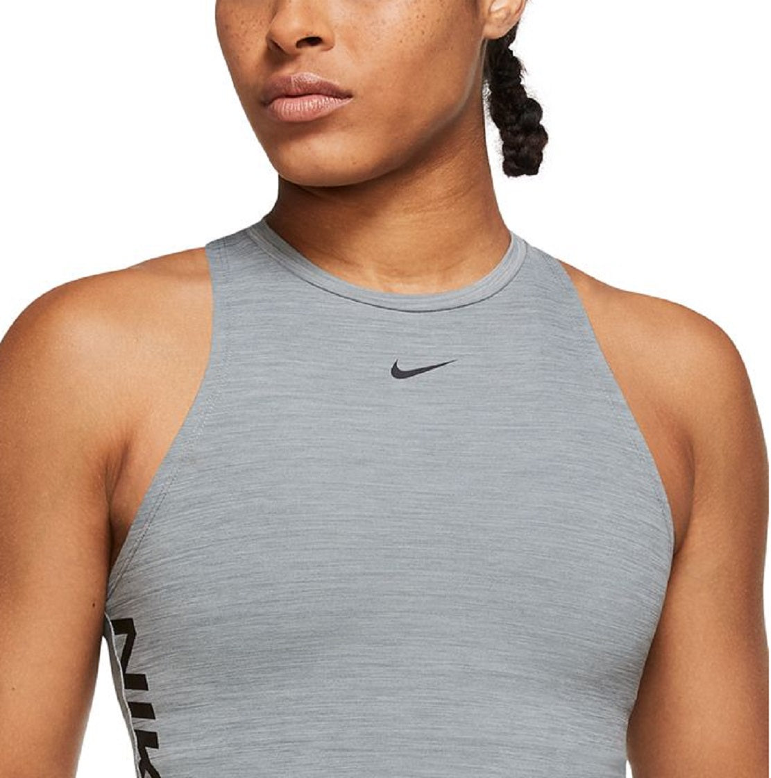 Regata Nike Pro Dri Fit Crop Feminina Cinza Tamanho GG