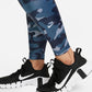 Legging Nike Dri Fit One Plus Mid Rise Camo Print Feminina Azul Tamanho 1X