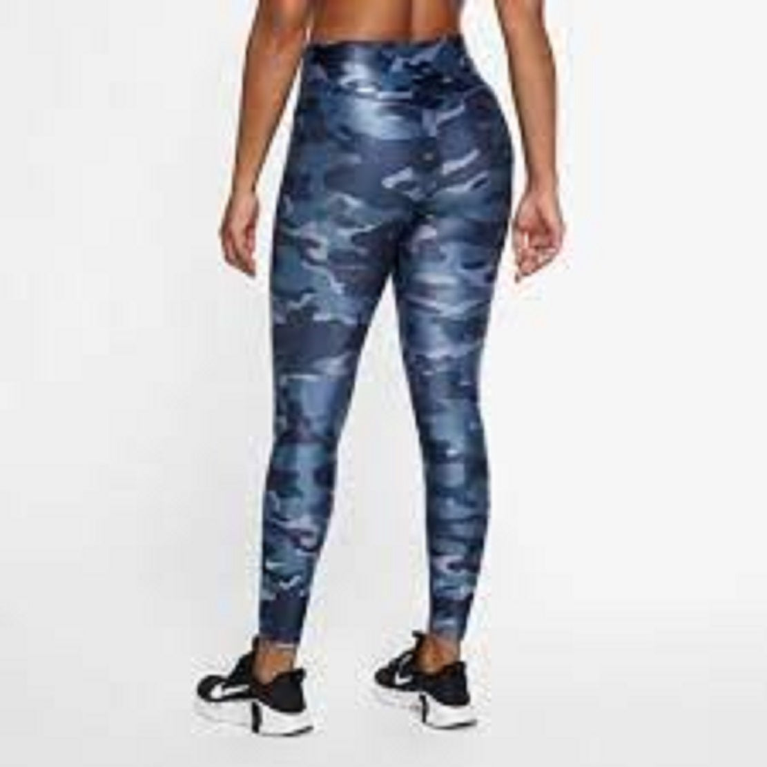 Legging Nike Feminina Cintura Média Camuflada Azul Tamanho 3X
