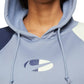 Moletom com capuz Nike Therma Fit Fleece Color Block para treino feminino, azul, tamanho 1X