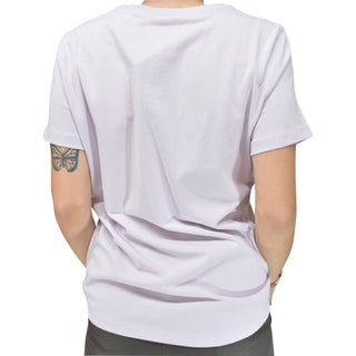 Camiseta Nike Feminina com Logo Stretch, Manga Curta e Gola Redonda, Roxa, Tamanho 1X