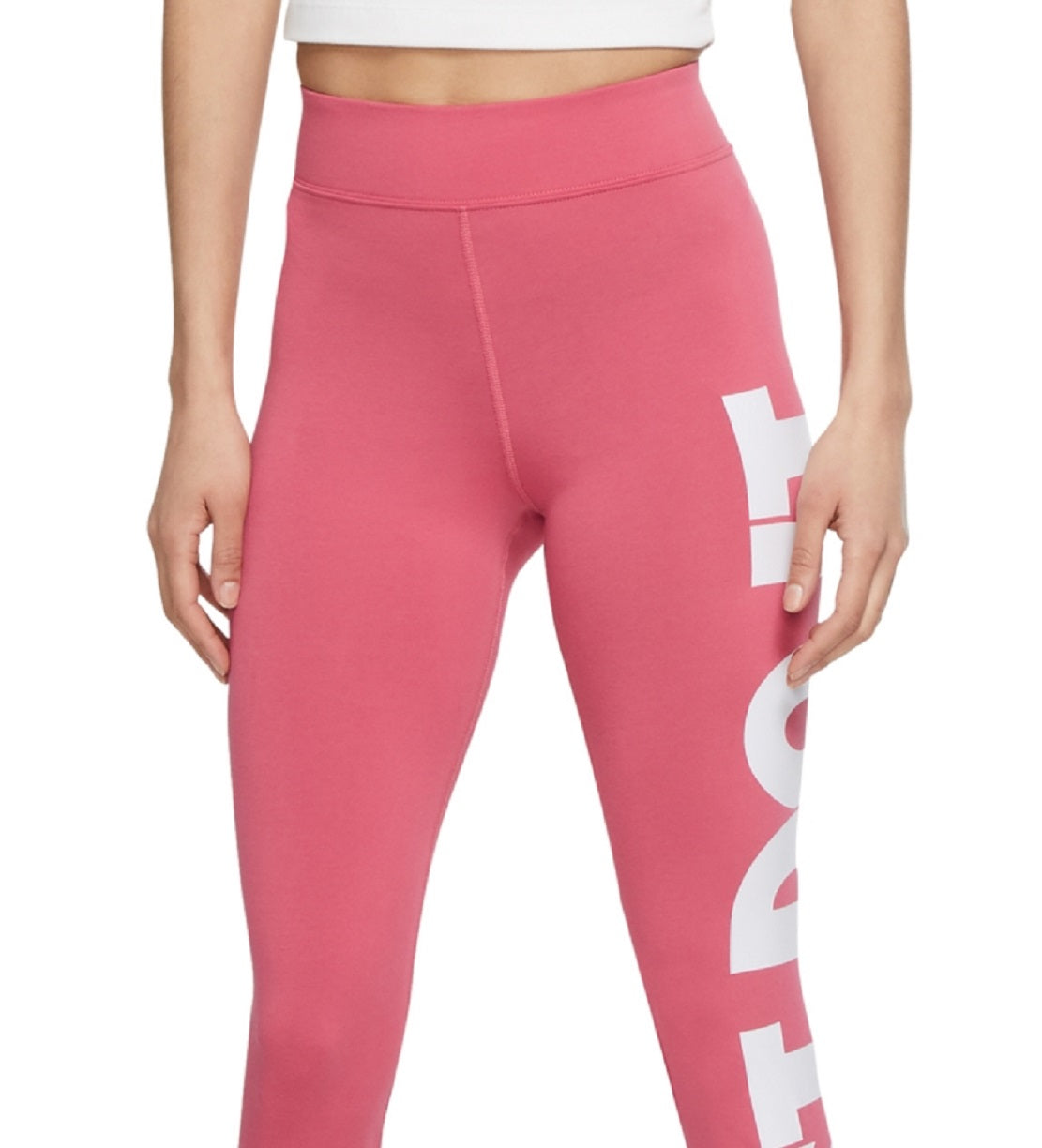 Calça legging Nike Essential Just Do It Full Length Feminina Rosa Tamanho Médio