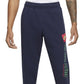 Calça de corrida Nike JDI Brushed Back Masculina Azul Tamanho P