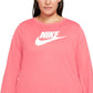 Camiseta Nike Feminina Cotton Graphic Rosa Tamanho 3X