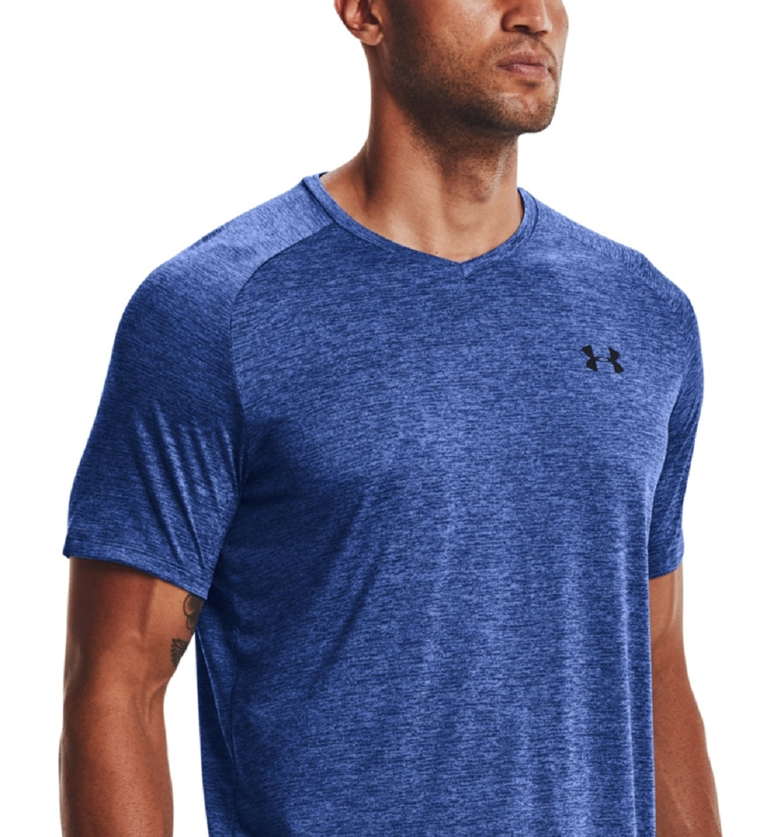 Camiseta Tech V Neck Masculina Under Armour Azul Tamanho XX-G