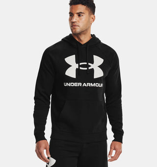 Under Armour Plus Ua Rival Fleece Hoodie Masculino Preto Tamanho 1X
