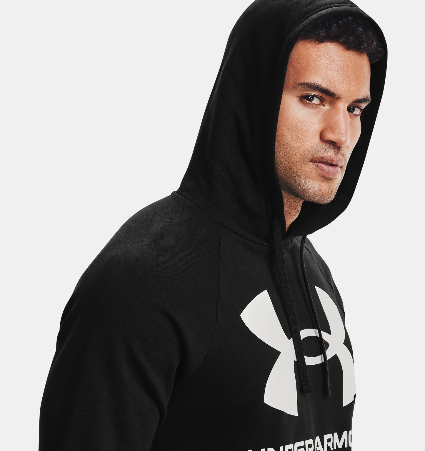 Under Armour Plus Ua Rival Fleece Hoodie Masculino Preto Tamanho 1X