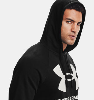 Under Armour Plus Ua Rival Fleece Hoodie Masculino Preto Tamanho 1X