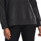 Moletom com capuz Under Armour Plus Rival Fleece feminino, preto, tamanho 1X