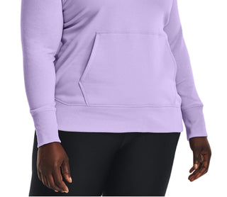 Under Armour Plus Rival Fleece Hoodie Feminino Roxo Tamanho 1X