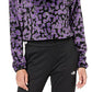 The North Face Osito 1/4 Zip Estampado Leopardo Roxo Tamanho Grande Feminino