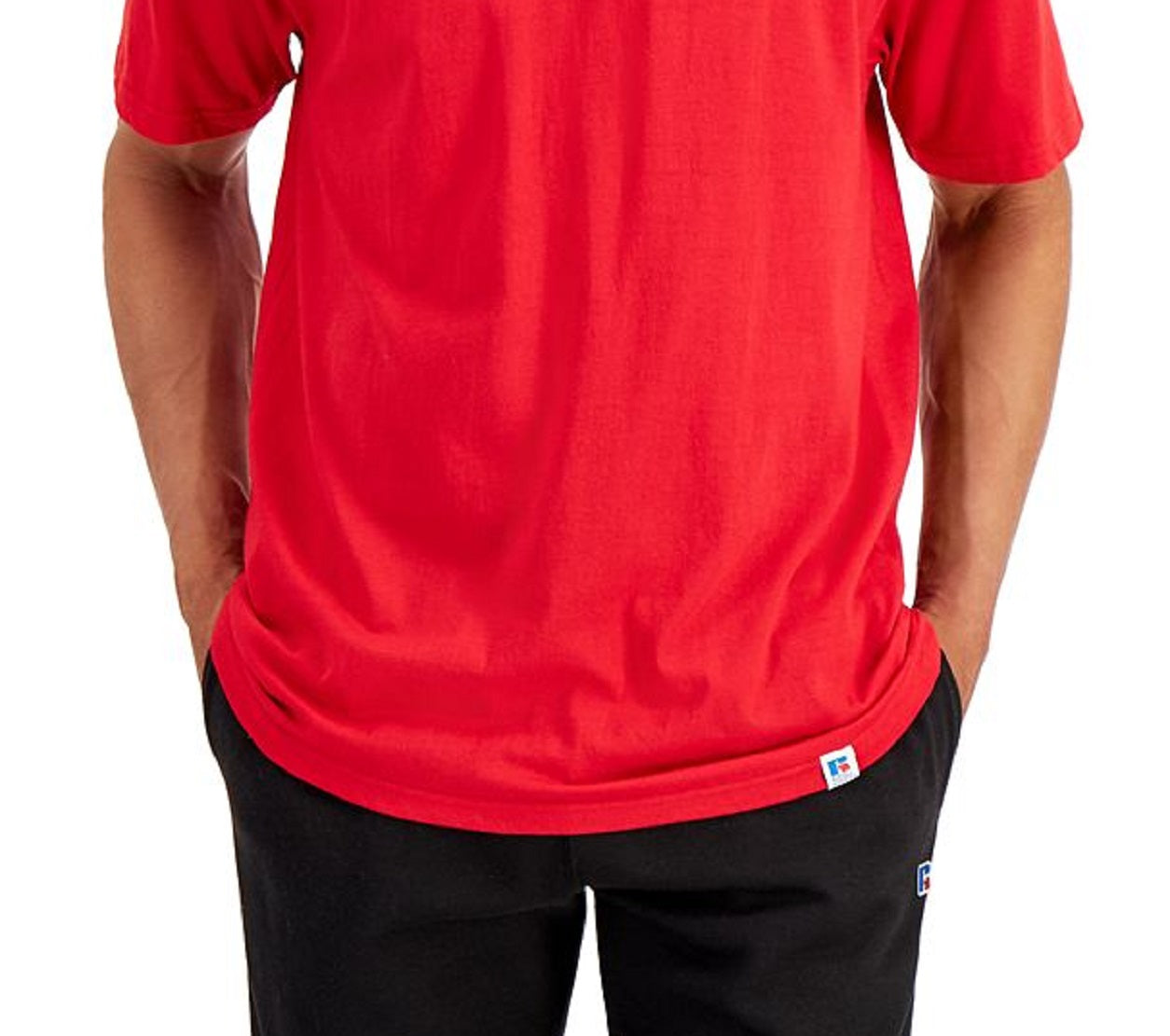 Camiseta Essencial Masculina Russell Athletic Vermelha Tamanho Grande