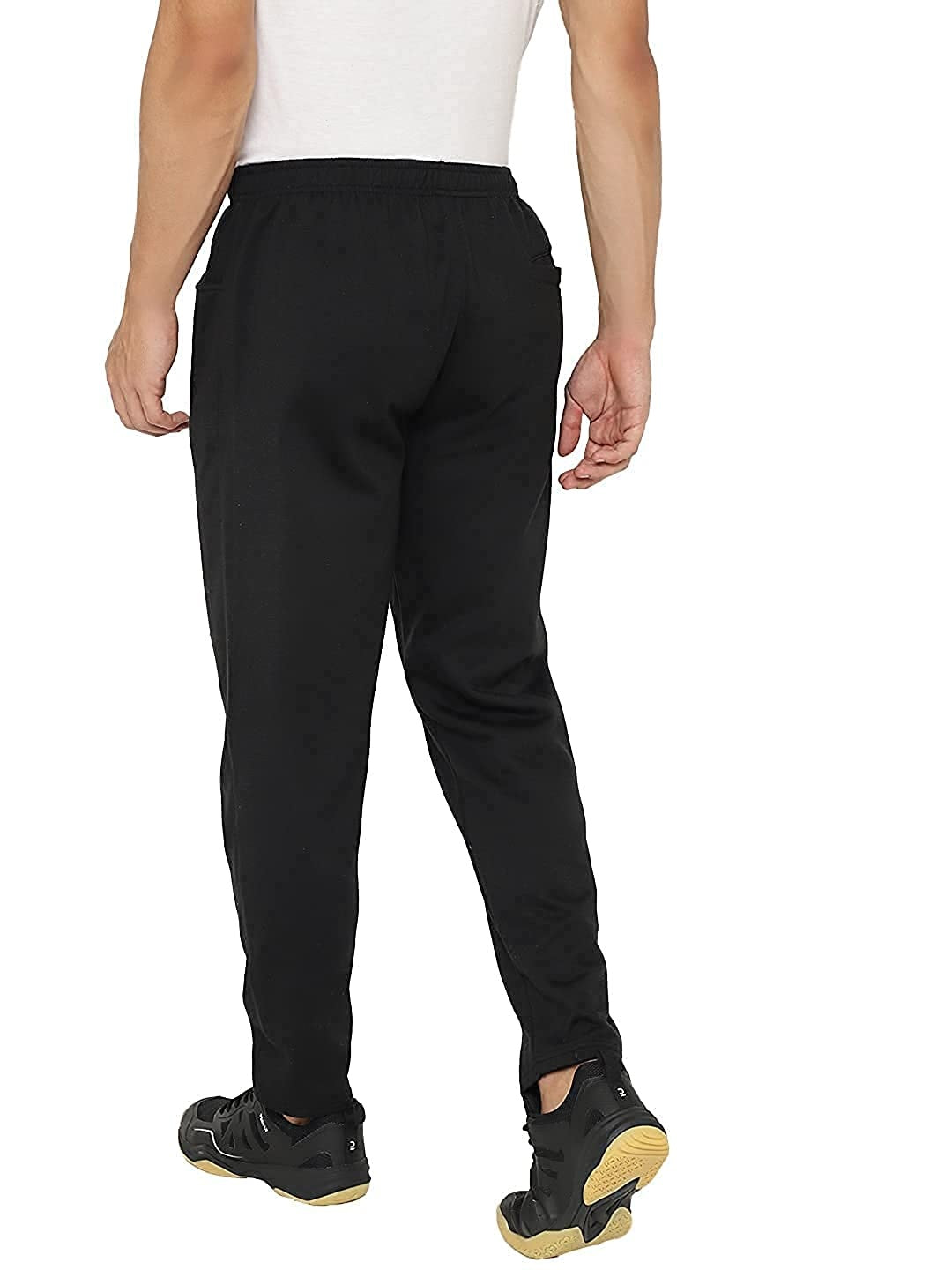 Calça de lã Russell Athletic masculina com fundo aberto, preta, tamanho médio