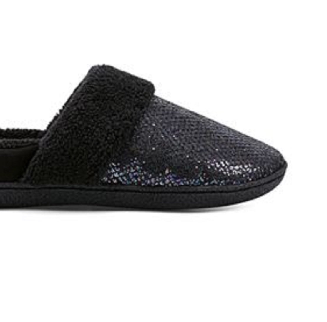 Pantufa feminina Easy Spirit Siesta Slip On com suporte de arco, preta, tamanho 6