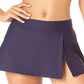 Maiô feminino Anne Cole com fenda lateral e saia azul