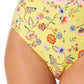 Calcinha de biquíni California Waves Junior de cintura alta, amarelo