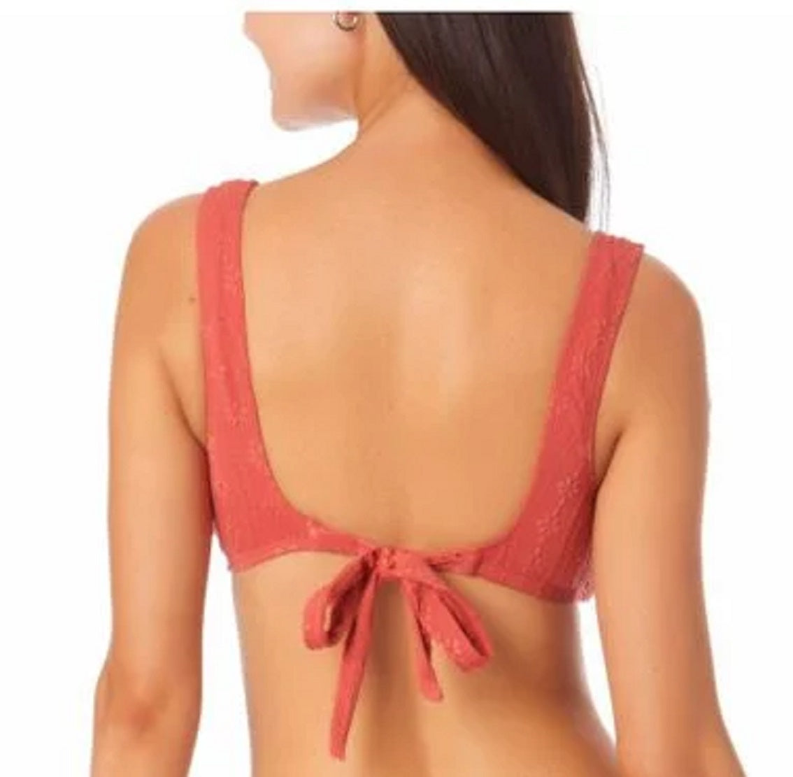 Biquíni California Waves Junior Jacquard Bralette Top Maiô Laranja
