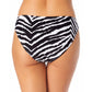 Calcinha de biquíni hipster com estampa de zebra California Waves Junior, preto