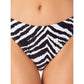 Calcinha de biquíni hipster com estampa de zebra California Waves Junior, preto