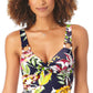 Anne Cole Top Tankini Feminino Floral Tropical com Aro, Azul, Tamanho 36C