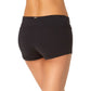 Shorts de banho feminino Anne Cole com frente torcida, preto