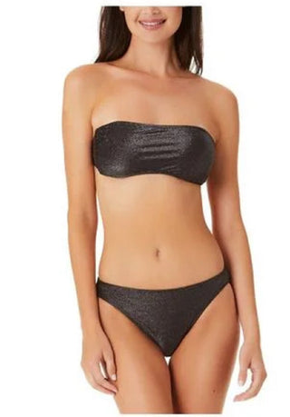 Biquíni California Waves Junior Metallic Shine Bandeau Top Maiô Preto