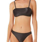 Biquíni California Waves Junior Metallic Shine Bandeau Top Maiô Preto