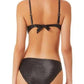 Biquíni California Waves Junior Metallic Shine Bandeau Top Maiô Preto