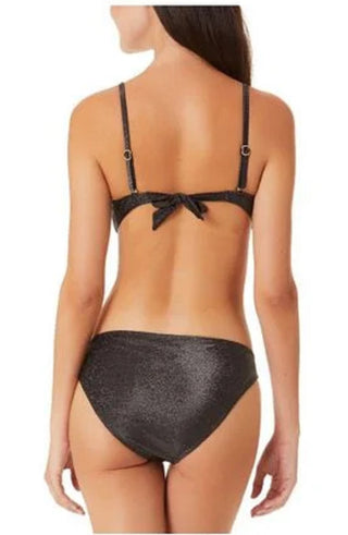 Biquíni California Waves Junior Metallic Shine Bandeau Top Maiô Preto
