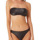 Biquíni California Waves Junior Metallic Shine Bandeau Top Maiô Preto