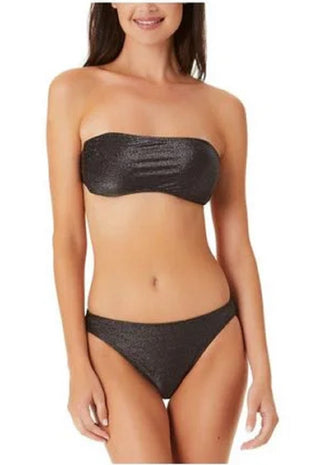 Biquíni California Waves Junior Metallic Shine Bandeau Top Maiô Preto