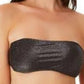 Biquíni California Waves Junior Metallic Shine Bandeau Top Maiô Preto