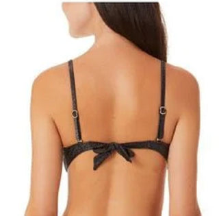 Biquíni California Waves Junior Metallic Shine Bandeau Top Maiô Preto