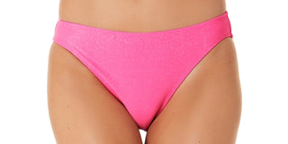 California Waves Feminino Júnior Metálico Brilho Hipster Biquíni Calcinha Maiô Rosa Tamanho XS