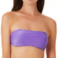 Biquíni California Waves Junior Metallic Shine Bandeau Top Maiô Roxo
