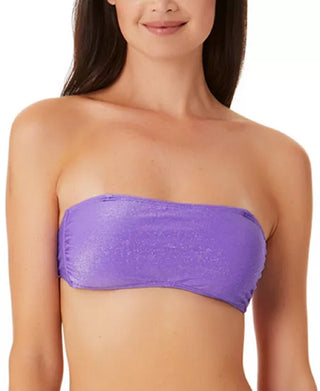 Biquíni California Waves Junior Metallic Shine Bandeau Top Maiô Roxo