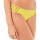 Biquíni California Waves Junior com tiras laterais hipster e maiô amarelo